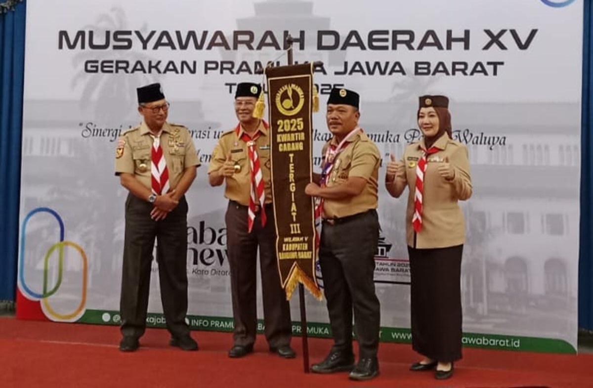 Musda XV Pramuka Jabar, Kwarcab Bandung Barat Terima Penghargaan Tergiat ke-3